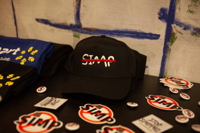 No Simp merch table at the screening — global screening tour